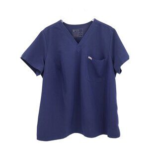 FIGS Women’s Catarina Three-Pocket Scrub Top Navy Blue Size 3XL